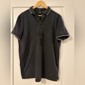 BOSS Men's Black Polo Shirt - Size XXL